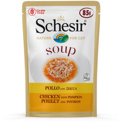 Schesir 24x85g Schesir Cat Soup nedves macskatáp- Csirke & tök