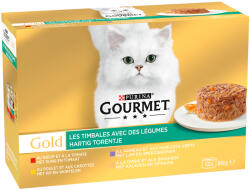 Gourmet 24x85g Gourmet Gold rafinált ragu húsválogatás zöldséggel nedves macskatáp
