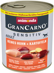 Animonda 24x800g animonda GranCarno Adult Sensitive Csirke & burgonya nedves kutyatáp