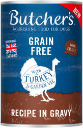 Butcher's 24x400g Butcher's Original Pulyka szószban gabonamentes nedves kutyatáp - zooplus - 43 090 Ft