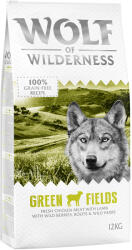 Wolf of Wilderness 2 x 12 kg Green Fields Lamb Wolf of Wilderness gabonamentes száraz kutyatáp