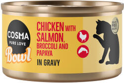 Cosma 24x80g Cosma Bowl csirkemelle & lazac nedves macskatáp