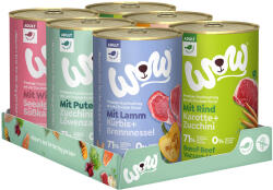 WOW 6x 400g WOW Adult mix csomag (5 fajta) nedves kutyaeledel (5 fajta)