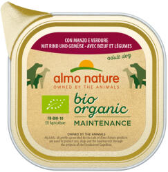  Almo Nature BioOrganic 6x100g Almo Nature BioOrganic Maintenance bio marha & bio zöldség nedves kutyatáp