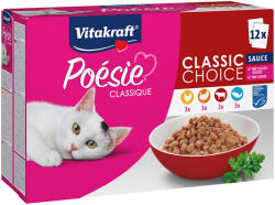 Vitakraft 24x85g Vitakraft Poésie Classic Sauce nedves macskatáp vegyes csomag 4 fajtával