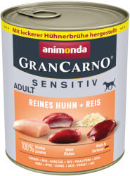 Animonda GranCarno 24x800g animonda GranCarno Adult Single Protein Sensitive Csirke & rizs nedves kutyatáp