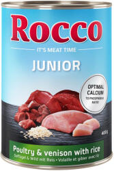 Rocco 24x400g Rocco Junior 24 x 400 g - Szárnyas & vad & rizs + kalcium nedves kutyatáp