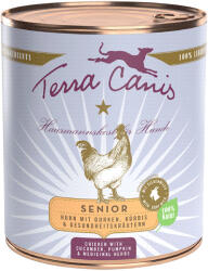 Terra Canis 12x800g Terra Canis Senior Csirke, uborka, tök & gyógynövények nedves kutyatáp