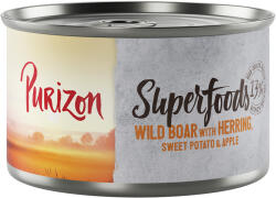 Purizon 6x140g Purizon Superfoods Vaddisznó, hering, édesburgonya & alma nedves kutyatáp