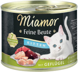 Miamor 12x185g Miamor Feine Beute nedves macskatáp-Kitten szárnyas