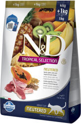 N&D Tropical 2x5kg(4+1kg) N&D Cat Tropical Selection Neutered bárány száraz macskatáp