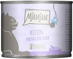  MjAMjAM 6x200g MjAMjAM Kitten - Finom borjú lazacolajjal nedves macskatáp