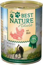 Best Nature 12x400g Best Nature Cat Adult Lazac, csirke & rizs nedves macskatáp