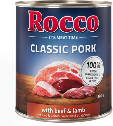 Rocco 24x800g Rocco Classic Pork Marha & bárány nedves kutyatáp