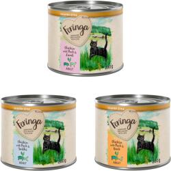 Feringa 6x200g Feringa Country Style Menü nedves macskatáp Mix 2: kacsa, bárány, tőkehal
