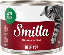 Smilla 6x200g Smilla marhatál nedves macskaeledel- Marha & kacsa