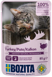Bozita 12x85g Bozita falatok szószban, tasakos nedves macskatáp- Pulyka