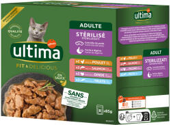 Affinity 48x85g Ultima Cat Sterilised nedves macskatáp mix I (csirke, pulyka, lazac, pisztráng)