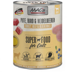MAC's 6x800g MAC´s Cat Pulyka, marha & áfonya nedves macskatáp