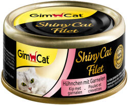GimCat 6x70g GimCat ShinyCat csirke & garnéla nedves macskatáp
