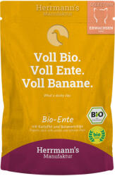 Herrmanns 40x100g Herrmann's Selection Bio kacsa bioburgonyával & bio banáncsipsszel nedves macskatáp