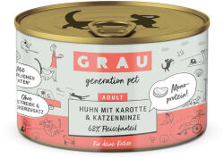 Grau 24x200g GRAU Csirke, sárgarépa & macskamenta gabonamentes nedves macskatáp