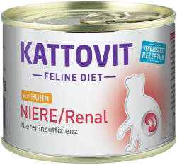 KATTOVIT 6x185g Kattovit Niere/Renal (veseelégtelenség) nedves macskatáp-csirke