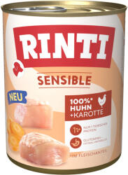 RINTI 24x800g RINTI Sensible gazdaságos csomag nedves kutyatáp - Csirke & sárgarépa