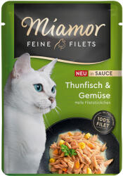 Miamor 24x100g Miamor finom tonhal- & zöldségfilék szószban nedves macskatáp