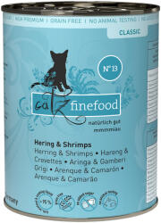 Catz Finefood 12x400g catz finefood No. 13 hering & garnéla konzerv nedves macskatáp
