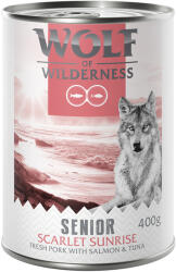 Wolf of Wilderness 6x400g Wolf of Wilderness Senior "Red Meat" - sok vörös hússal nedves kutyatáp - Scarlet Sunrise