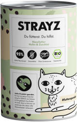  STRAYZ 24x400g STRAYZ BIO bio csirke és bio cukkini nedves macskaeledel konzerv 24x 400g-os STRAYZ BIO bio csirke és bio cukkini nedves macskatáp