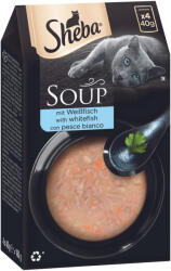 Sheba 80x40g Sheba Classic Soup fehér hal nedves macskatáp