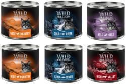Wild Freedom 24x200g Wild Freedom Adult nedves macskatáp- Vegyes csomag II (2 x csirke, 2 x lazac, 1x marha, 1x kacsa