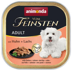 Animonda Vom Feinsten 22x150g animonda vom Feinsten Adult Csirke & lazac szószban nedves kutyatáp