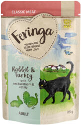 Feringa 12x85g Feringa tasakos multipack nedves macskatáp - nyúl & pulyka
