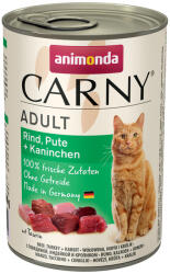 Animonda 6x400g animonda Carny Adult Marha, pulyka & nyúl nedves macskatáp