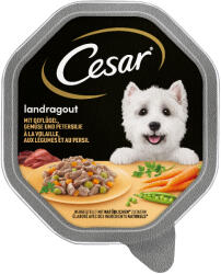 Cesar 28x150g Cesar Vidéki ragu szárnyas, zöldség szószban nedves kutyatáp