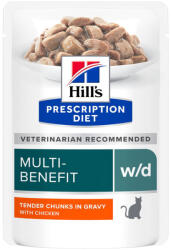 Hill's Prescription Diet 24x85g Hill's Prescription Diet w/d csirke nedves macskatáp