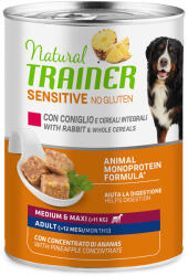 Natural Trainer Natural Sensitive 6x400g Natural Trainer Sensitive No Gluten Medium & Maxi Adult nedves kutyatáp - Nyúl