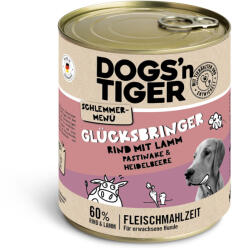 Dogs'n Tiger 12x800g Dogs'n Tiger ínyenc menü Marha, bárány, pasztinák & áfonya nedves kutyatáp