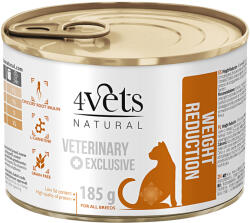 4Vets NATURAL 6x185 g 4Vets Natural Cat Weight Reduction nedves macskatáp
