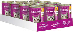 Whiskas 12x400g Whiskas 1+ nedves macskatáp konzerv- 1+ csirke aszpikban