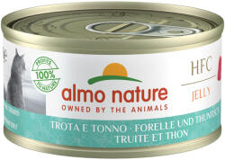 Almo Nature 70g 6x70g Almo Nature HFC pisztráng & tonhal aszpikban nedves macskatáp