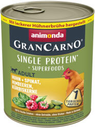 Animonda GranCarno 6x800g animonda GranCarno Adult Single Protein csirke+spenót Superfoods nedves kutyatáp