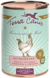 Terra Canis 12x400g Terra Canis gabonamentes nedves kutyatáp - Csirke, paszternák, pitypang & szeder