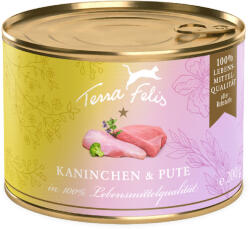 Terra Faelis 12x200g Terra Felis Famousse nyúl & pulyka nedves macskatáp