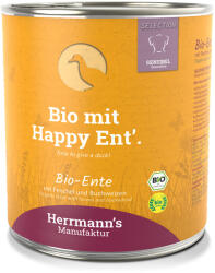 Herrmanns 6x800g Herrmann´s Bio Menü Sensitive nedves kutyatáp - Bio kacsa bio édesköménnyel & bio hajdinával