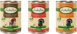 Lukullus 6x400g Lukullus nedves kutyatáp vegyes próbacsomag (3 változattal)