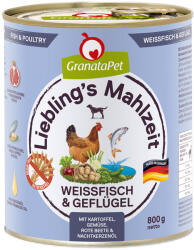 GranataPet 12x800g Liebling´s Mahlzeit nedves kutyatáp- - Fehér hal & szárnyas